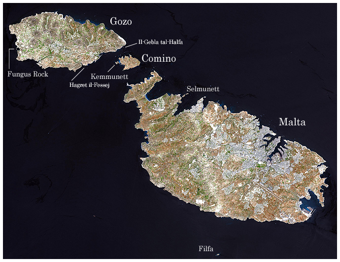 Map of the Maltese Islands